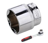 36mm Socket - 6-Point Deep Sockets, Rust-Proof Steel | 1/2 Inch Drive Torque Wrench Accessory, Heavy Duty Cr-Mo Steels, Truck Construction Use, Axle Shaft Nut Removal, Durable Socketss for Mech