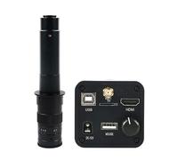 36MP 1080P USB Industrial Video Microscope Camera C-mount TF Video Recorder SupportIR Remote Control For Phone Repair Adjustable Magnification(300X Lens)