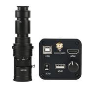 36MP 1080P USB Industrial Video Microscope Camera C-mount TF Video Recorder SupportIR Remote Control For Phone Repair Adjustable Magnification(500X Lens)