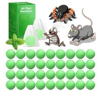 36Pack Rodent Repellent, Natural Rat Mice Mouse Repellant Indoor Outdoor, Peppermint Oil Wasp Bee Pest Insect Repellent Balls to Repel Rats Mice Away Rodent Deterrent for House Family & Pet Safe