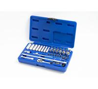36pc 1/4" Dr Short/ Deep Hex Socket Set Ratchet Allen/ Torx/ Flat/ Philips Bits