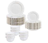 36pc Dinner Set Plates & Bowls Dishwasher/Microwave Safe Tableware for 12 | Dishwasher Safe, Microwave Safe, Ceramic, Stoneware, Crockery, Dinner Set for 12, 36 Piece Dinner Set