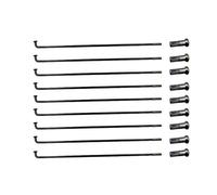 36Pcs 10G Diameter 3.2 mm Spokes Black Color J-bend Electric Motorcycle Wheel Spokes 304 Stainless Steel Material Bike Spoke Parts Cycling(Length 108mm)