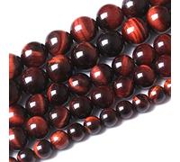 36PCS 10MM 5A Red Tiger Eye Stone Beads Natural Gemstone Bead Crystal Healing Energy Jewelry Making DIY 15 inches