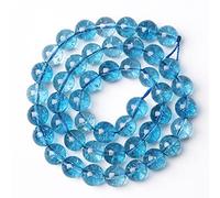 36PCS 10MM Beads Blue Crystal Quartz Gem Energy Crystal Healing Jewelry Making Natural Stone Beads DIY