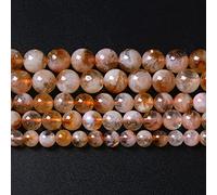36PCS 10MM Natural Citrine Cloudy Lace Crystal Quartz Beads Healing Energy Gemstone Beads for Jewelry Making DIY Bracelet Necklace 15" (Cloud Citrine, 10mm)