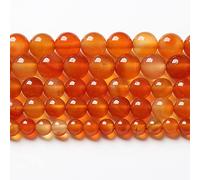 36PCS 10mm Natural Gradient Red Agate Gemstone Beads Loose Round Spacer Beads for Jewelry Making Bracelets DIY Necklaces 15 Inch (10mm,Agate