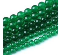 36PCS 10MM Natural Green Chalcedony Stone Beads Energy Healing Beads for DIY Jewelry Bracelet Necklace Making for Jewelry Making15Inch