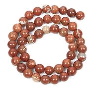 36PCS 10mm Natural Red Stone Round Beads for Jewelry Making DIY Bracelet Necklace