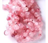 36pcs 10mm Natural Rose Pink Persian Jade Gemstone Round Loose Spacer Beads for Jewelry Making Healing Energy Stone Beads DIY Bracelets Necklaces 15"(10mm, Rose Persian Jade)