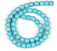 36PCS 10mm Natural Turquoise Stone Round Beads for Jewelry Making DIY Bracelet Necklace