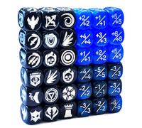 36pcs 12MM Abilities Keywords Counter Dice MTG Dice 1/+1 Counters Bulk Creature Stats Buff Tokens Dice Set (Multicolors)