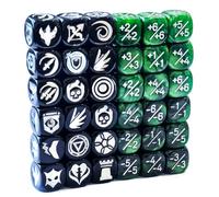 36pcs 12MM Abilities Keywords Counter Dice MTG Dice 1/+1 Counters Bulk Creature Stats Buff Tokens Dice Set (Multicolors)