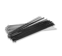36Pcs 14G 2.0mm Bicycles Stainless Steel Spokes High Strength J Bend With Nipples Road Bike Spokes 170mm-300mm Bike Parts Cycling(36PCS Silver)