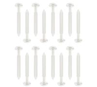 36Pcs 3 Inch Vinyl Shutter Fasteners Strongest Plastic Shutter Screws Window Shutters Hardware Exterior Spikes Loks for Fixing and Installing Decorative Exterior Vinyl Shutters (White)