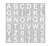 36pcs 5 Inch Letter and Number Stencils Reusable Washable Alphabet Stencils Environment-Friendly PET Art Craft Templates for Painting On Wood Fabric Wall Door Decor Home Sign