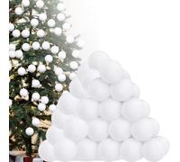36Pcs 5cm White Plush Snowballs Soft Fake White Elf Christmas Snowballs for Winter Game,Realistic Artificial Snowball for Kids Adults Indoor Snow Fights,Fake Snowball for Xmas Trees,Home Decoration