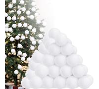 36Pcs 5cm White Plush Snowballs Soft Fake White Elf Christmas Snowballs for Winter Game,Realistic Artificial Snowball for Kids Adults Indoor Snow Fig