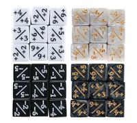36Pcs Acrylic Six Sided Dices Loyalty Counters Positive and Card Games Accessories Easy to Use Six Sided