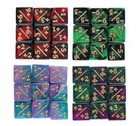 36Pcs Acrylic Six Sided Dices Positive and Counters Six Sided Loyalty Counter for Math Teaching Card Games