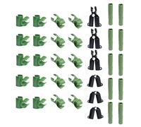 36pcs Adjustable Plant Trellis Stakes - Plastic Connectors with Buckle Clips - 16mm