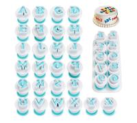 36PCS Alphabet Cookie Cutter, Fondant Letter Cutters, Letters Fondant Cake Decorating, Icing Letter Cutters for Wedding Birthday Christmas Baby Shower Party Cake Decoration(A-Z& 1-10)
