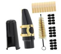 36pcs Alto Saxophone Mouthpiece Kit With 1 Mouthpiece / 10pcs 2.5 Reeds /24pcs Cushions Pads/1 Brush Sax Mouthpiece Set Saxophone Parts