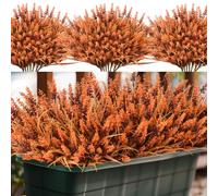 36PCS Artificial Fall Flowers for Outdoors, Fall Home Decorations（Brown)