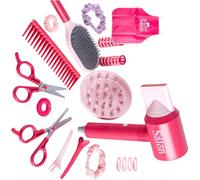 36Pcs Beauty Salon Toy Roleplay Game Hair Dressing For Kids Girl Encouraging Social Skill Development Birthday Gift Girl Hairdressing Set