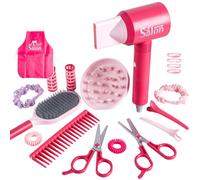 36Pcs Beauty Salon Toy Roleplay Game Hair Dressing Toy For Kids Girl Encouraging Social Skill Development Birthday Toddler Beauty Accessories