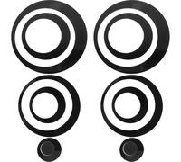 36pcs Black Circular PVC Mirror Wall Stickers for Bedroom Decor