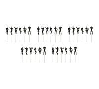 36pcs Black Muscular Shaped Paper Cake Topper Insert for Party Baking