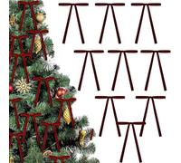 36Pcs Burgundy Velvet Bows for Christmas Tree, 5x7in Wine Red, With Twist Ties - Vintage Wedding Ribbon Gift Bows for Xmas Decorations, Wreaths, Garland