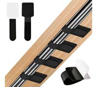 36PCS Cable Organizer Hook and Loop Cable Ties, Self Adhesive Hook and Loop Cable Straps Sticky-Back Cable Management Cord Organizer Cable Clip for Household & Office Essentials (Black*18 & Grey*18)