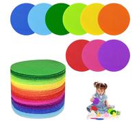 36PCS Carpet Spot Classroom Spot Markers, Colorful Circle Carpet Spots for Classroom, Circles Carpet Markers Stickers, Reusable Sit Dots Floor, 9 Colors for Kids, and Physical Training Activities
