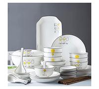 36Pcs Ceramic Dinnerware Set Bone China Tableware Dishes Plates Ceramic Combination Dinner Service Set Porcelaine Service for 6