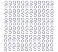 36Pcs Clear Mini Gutter Hooks S Shape - Reusable Christmas Light Hangers, Plastic Gutter Hanging Clips for Outdoor Festival & Seasonal Fairy Lights