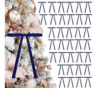 36pcs Dark Blue Velvet Bows,5x7in Dark Blue Christmas Tree Bow,Vintage Velvet Christmas Tree Bow with Twist Ties,Velvet RibbonBows,Crafts Bows for Wedding,Gift Wrapping,Wreaths, Garlands Décor