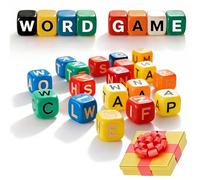 36PCS Dice Word Brain Exercise Game, Scramble Crossword Dice Brain Exercise Travel-Friendly Board Games Set for 1-3 Players, Spelling & Vocabulary for Families, Game Nights & Parties