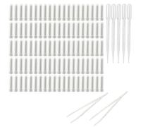 36PCS Essential Oil Aromatherapy Blank Nasal Inhaler Tubes (36 Complete Sticks+12 extra wicks+2 Polyethylene Pipette Droppers,Including 1 Tweezers )
