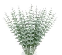 36pcs Eucalyptus Stems Leaves Eucalyptus Artificial Flowers, Real Touch, Grey Green Leaf Branches, Artificial Foliage for Bouquet, Wedding Parties, Party, Home, Office Decoration