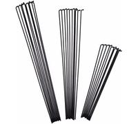 36pcs Fit For Bicycle Spokes & Nipples Stainless Steel Electric Bike 13G 13K Diameter 2.2mm Length 100-300mm J bend Cycle Black(185 mm)
