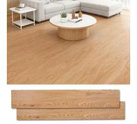36Pcs Floor Tiles Self Adhesive, 5m² Vinyl Flooring Wood Effect Peel and Stick Tiles, Waterproof Floor Stickers 2 mm Thick for Kitchen Living Room Bedroom Bathroom Office, 91.4x15.2cm (Yellow Oak)