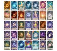 36Pcs Floral Garden Affirmation Oracle Cards Nature Spiritual Meditation Divination Deck