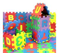 36Pcs Foam Alphabet & Numbers Puzzle Mat for Babies & Toddlers 2-6 Years - Educational Play Mat, Compatible with Learning Activities