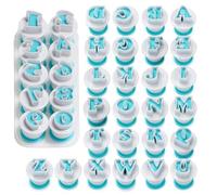 36Pcs Fondant Letter Cutters - Number Cookie Cutter & Alphabet Icing Letter Cutters, Biscuit Stamp Embosser Moulds, Baking Tools for Cake Decorations, Baby Shower & Birthday Party