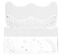 36Pcs Glitter Freckles Face Tattoo Waterproof Sweatproof Face Glitter Speckles Patches Ideal for Makeup Party Enhancement(silver)