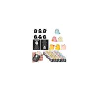 36pcs Glow in The Dark Mini Ghost Figures with Box, Glow in Dark Positive Ghost, Halloween Luminous Mini Resin Spirit Figures Tiny Little Spirit Statue Miniature Figurines for Halloween, Random Color