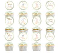 36Pcs Goose Gender Reveal Cake Toppers,Silly Goose Theme He or She What Will Baby Be Decor Farm Animal Cake Decoration for Boy or Girl Gender Reveal Party Baby Shower Supplies