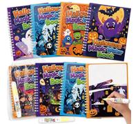 36pcs Halloween Magic Water Colouring Books Set Halloween Party Bag Fillers | Halloween Water Coloring Books Water Doodle Book Toys for Halloween Party Supplies